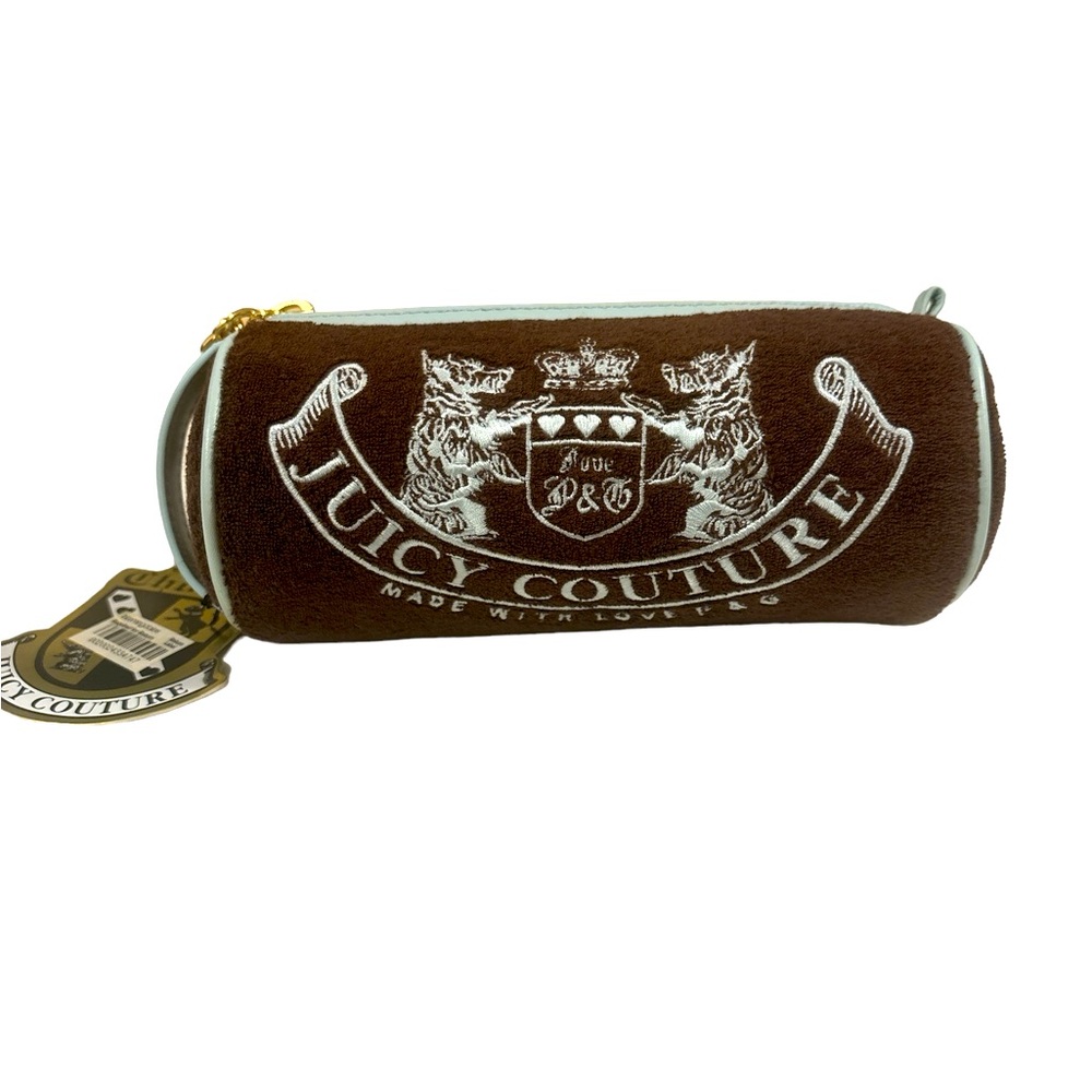 Juicy Couture Y2K McBling Velour Barrel Cosmetic Case NWT • Rare P&G Era